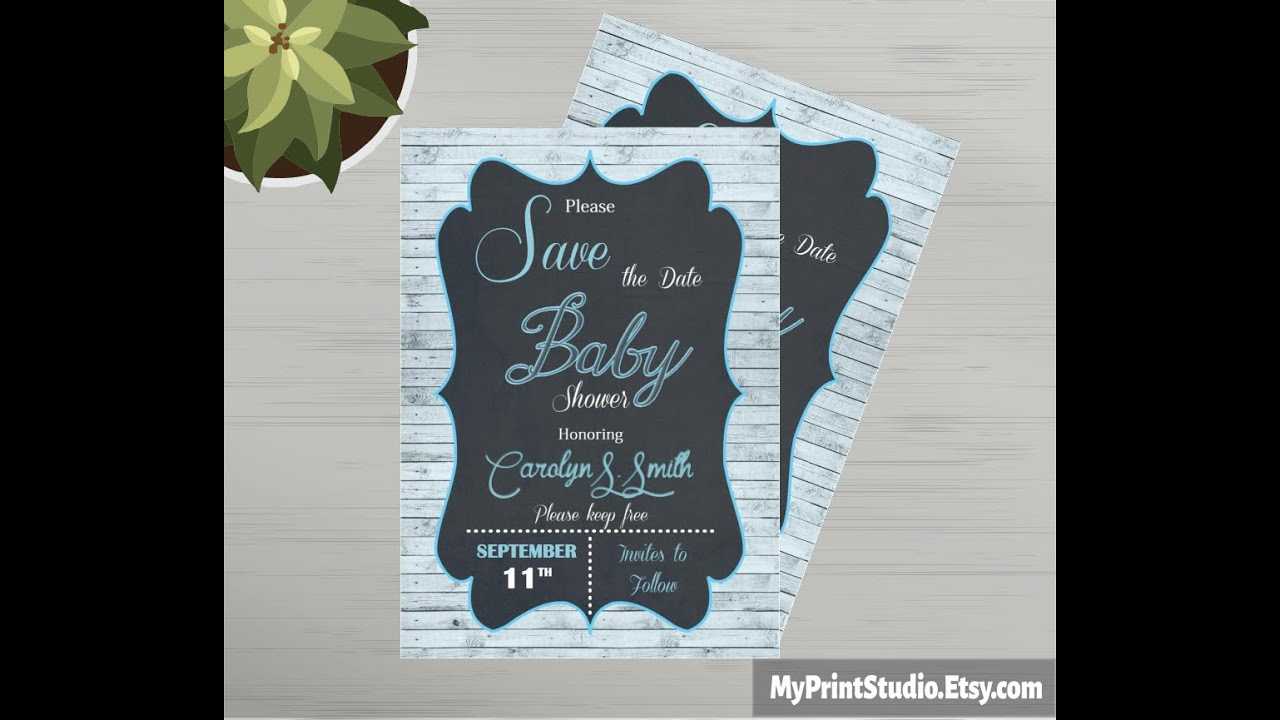 Save The Date Baby Shower Card Template Made In Ms Word Throughout Save The Date Template Word