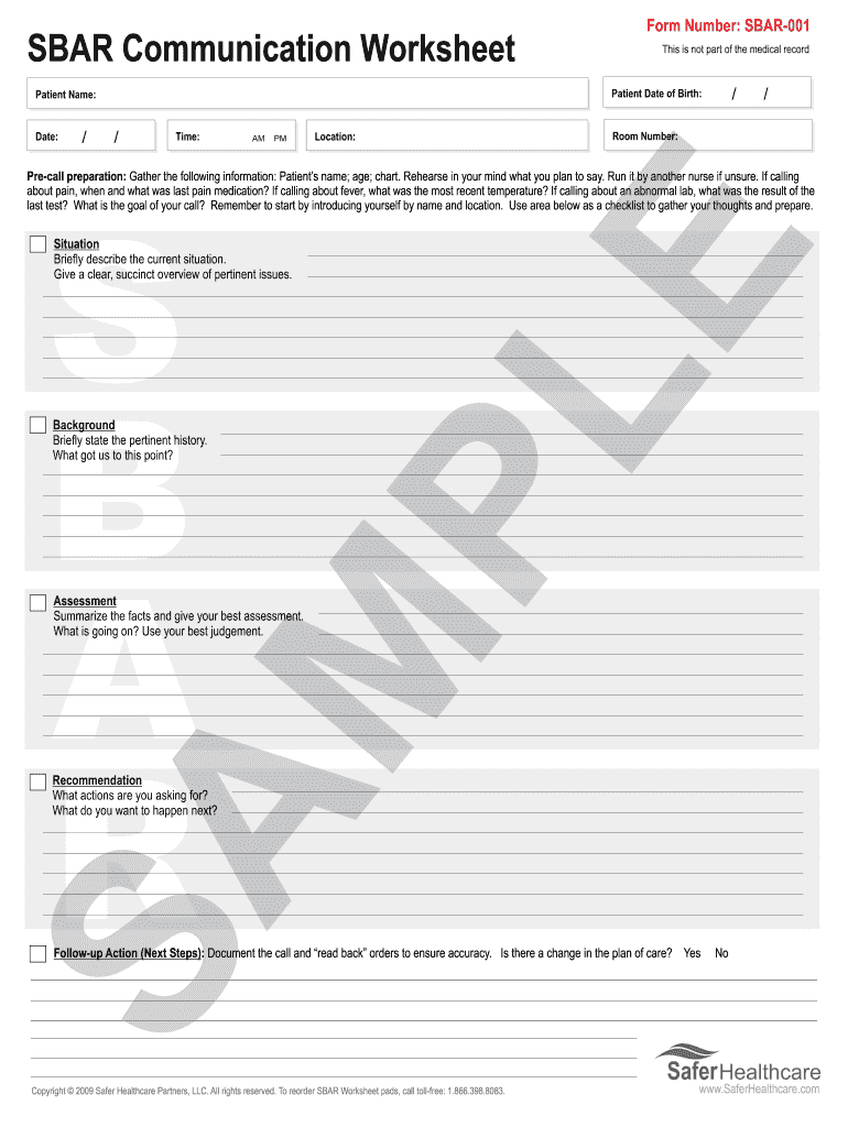 Sbar Tool Template Word Document - Fill Online, Printable Regarding Sbar Template Word