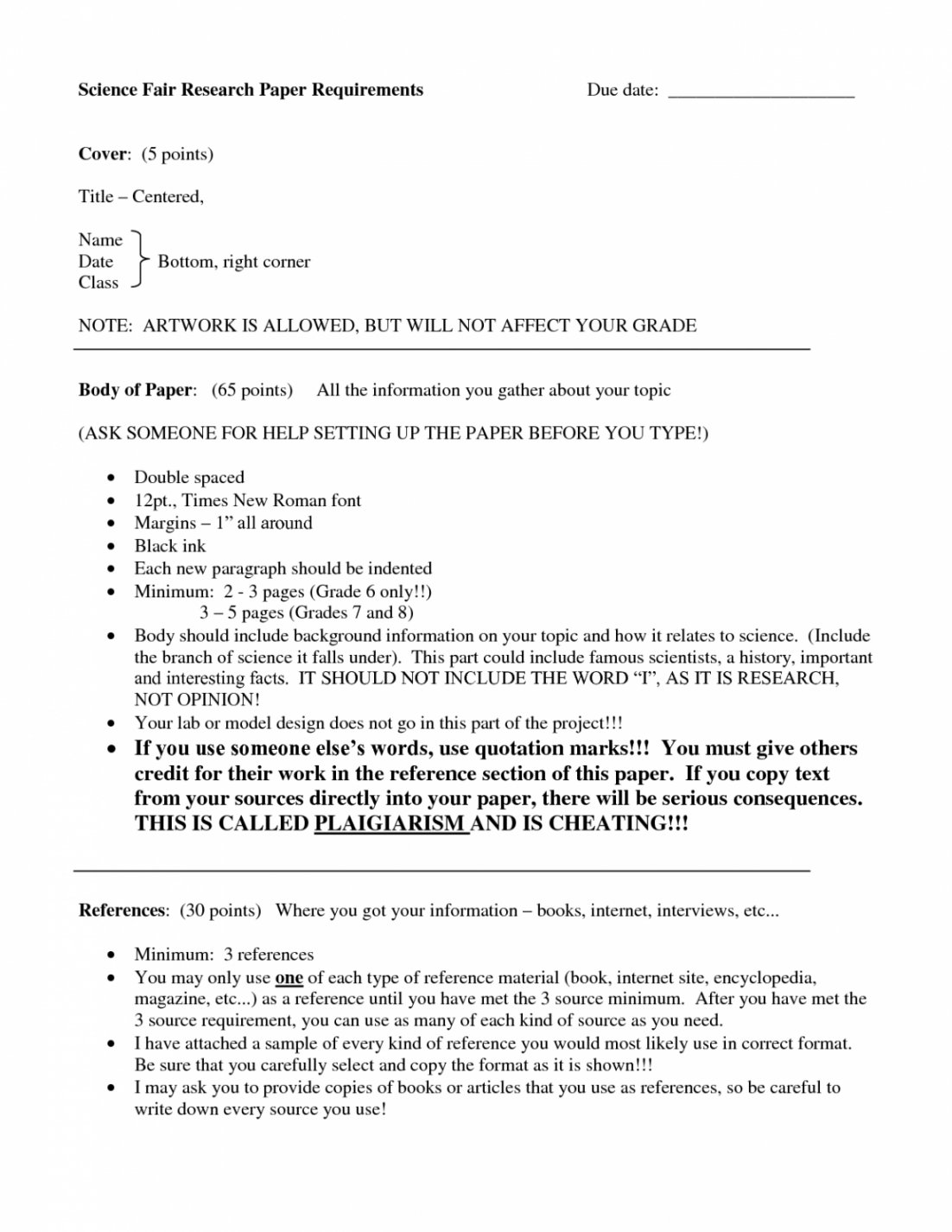 Science Fair Project Report Template Throughout Research Project Report Template