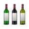 Set 3 Realistic Vector Bottles Of Wine With Blank Labels Isolated.. For Blank Wine Label Template