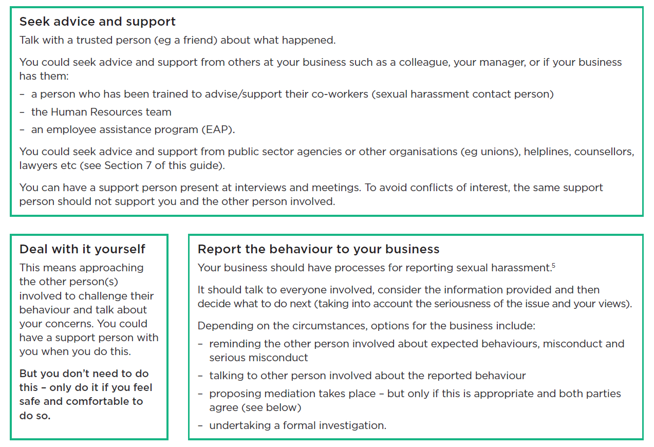 Sexual Harassment – Advice For Workers | Worksafe With Regard To Sexual Harassment Investigation Report Template