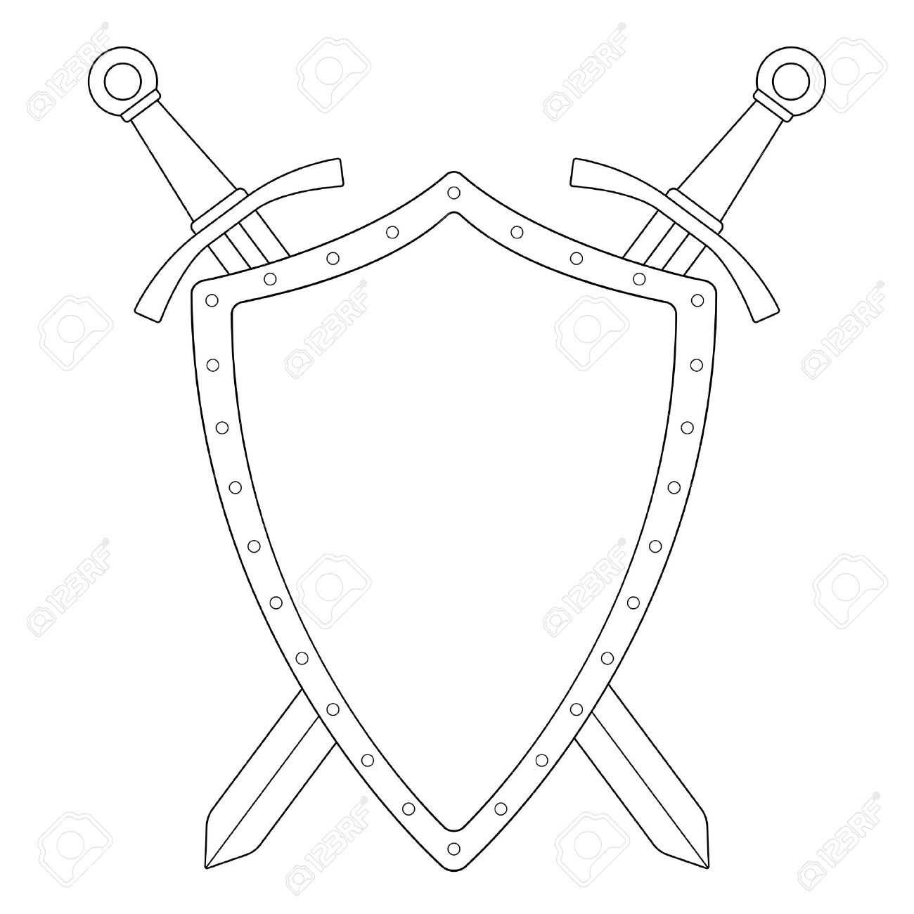 Shield Drawing Template At Paintingvalley | Explore With Blank Shield Template Printable