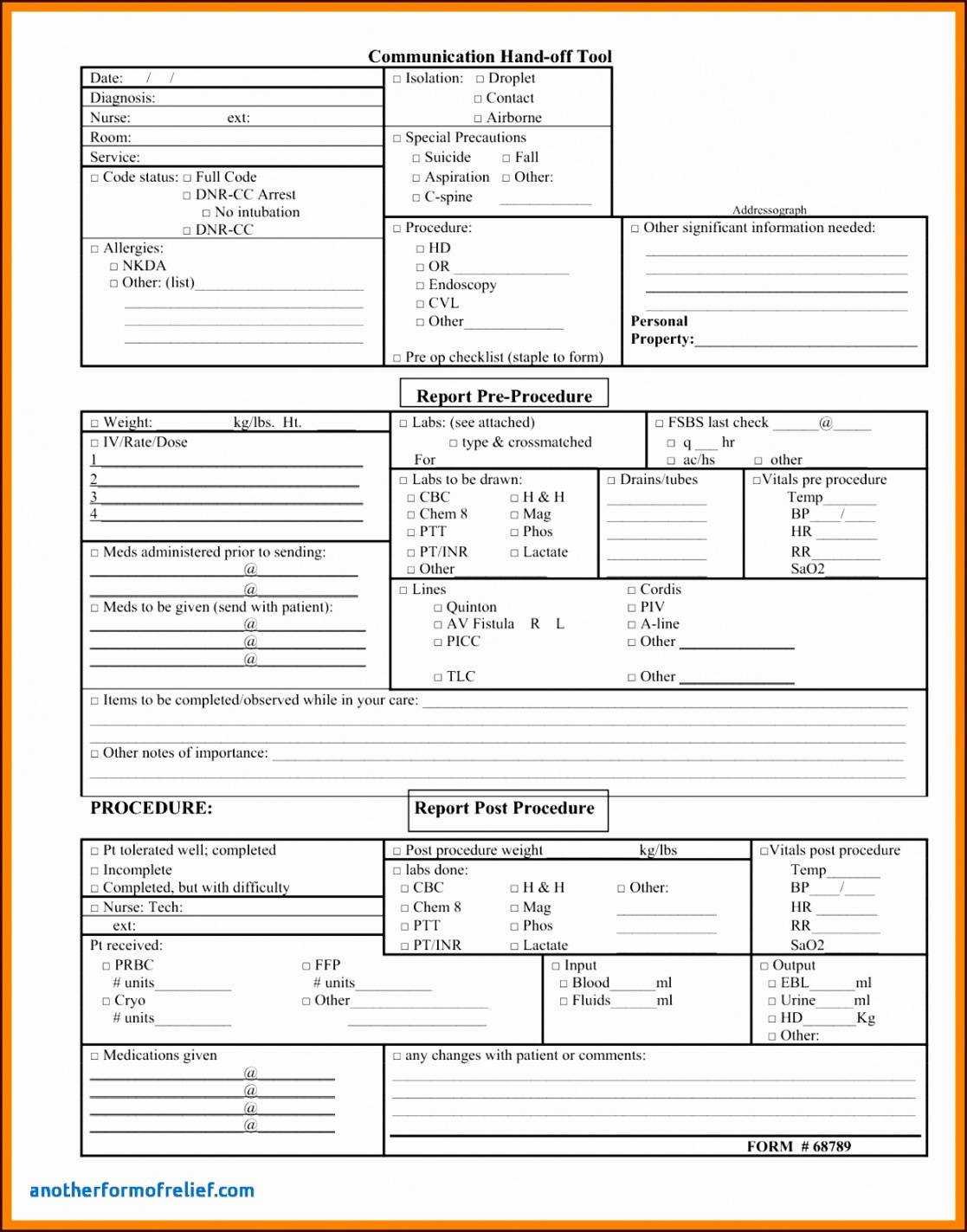 Shift Change Report Template Inside Nurse Report Template