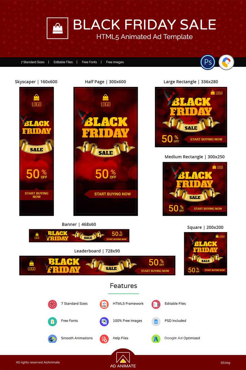 'shopping & E Commerce | Black Friday Sale' – Animated Banner №74129 Within Animated Banner Template