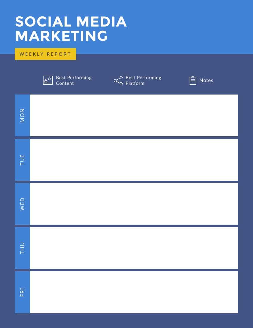Social Media Marketing Weekly Report Template – Visme For Social Media Marketing Report Template
