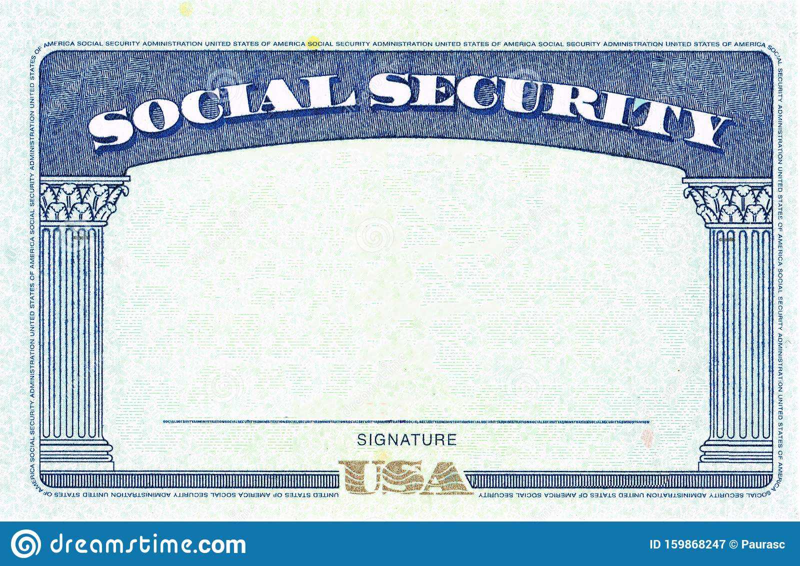 Social Security Card Blank Stock Image. Image Of Emigration Inside Blank Social Security Card Template