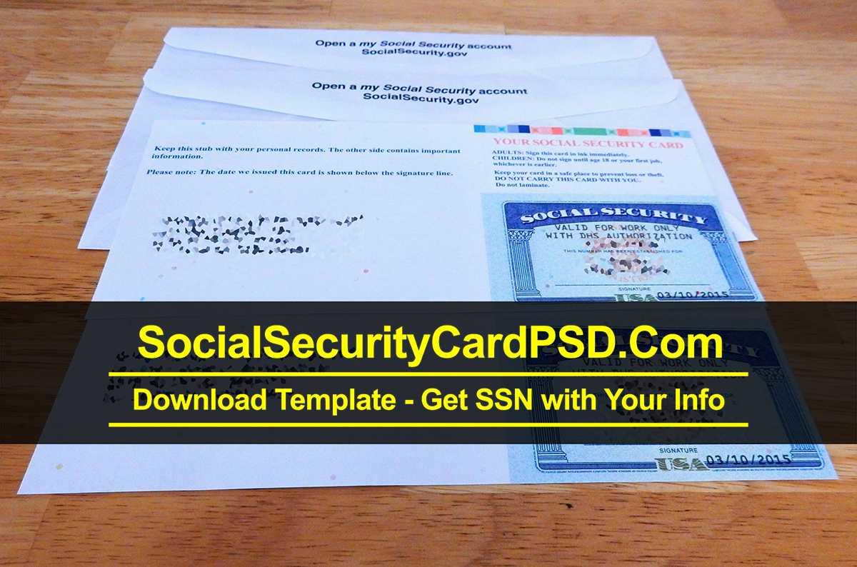 Social Security Card Psd Template Collection 2020 With Blank Social Security Card Template Download