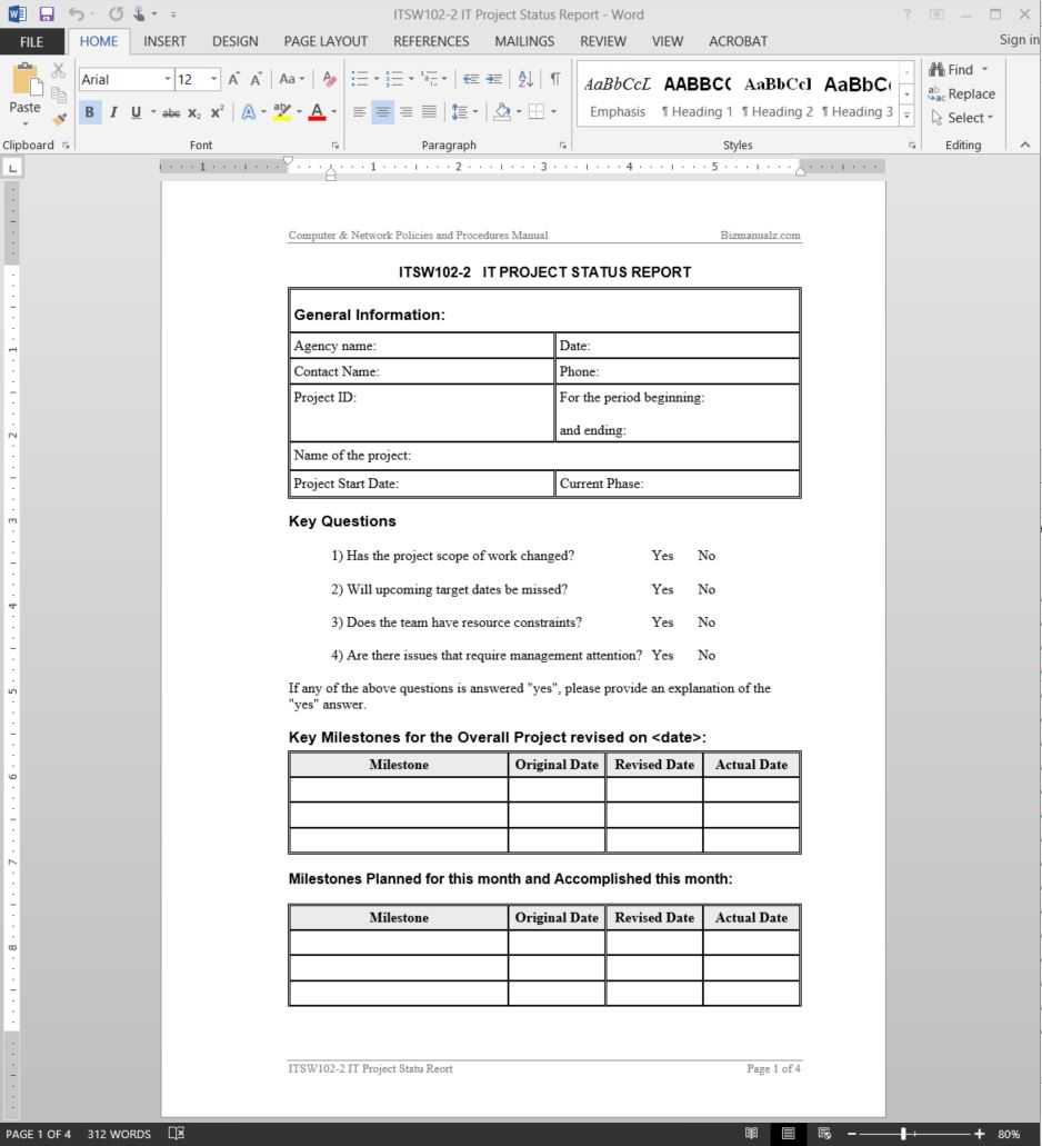 Software Development Status Report Template – Dalep With Research Project Progress Report Template