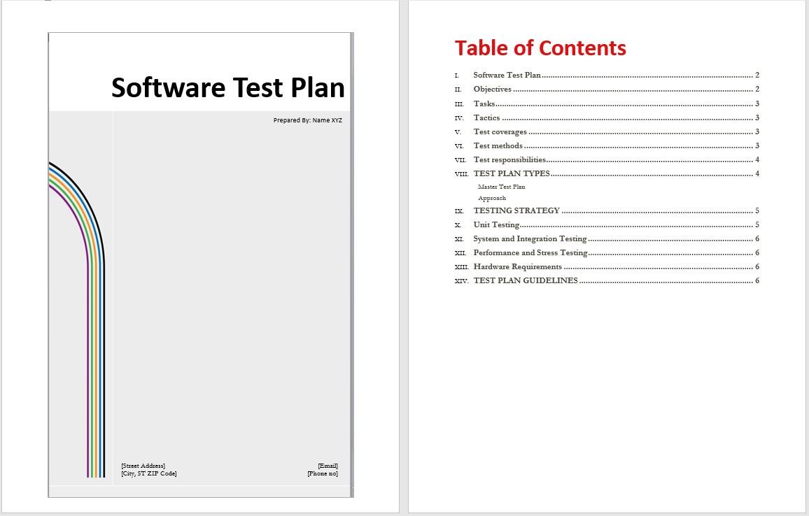 Software Test Plan Template – Word Templates Throughout Software Test Plan Template Word