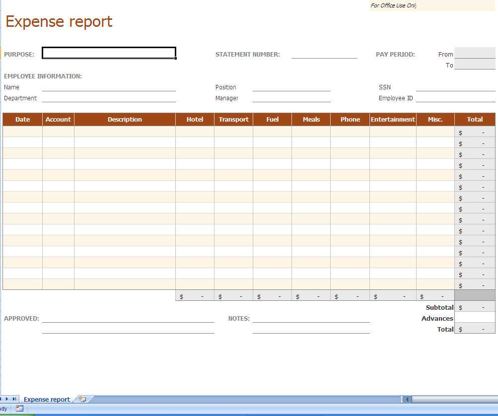 Spreadsheet Excel To Track Nses Nse Report Template In Expense Report Spreadsheet Template Excel