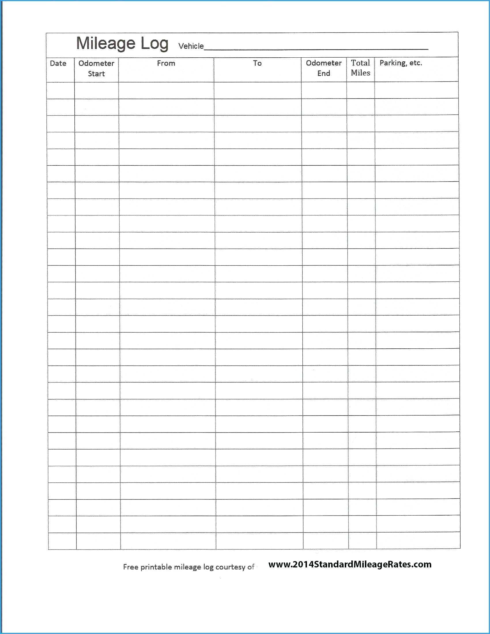 Spreadsheet Free Gas Mileage Log Template Great Sheet Uk For With Regard To Mileage Report Template
