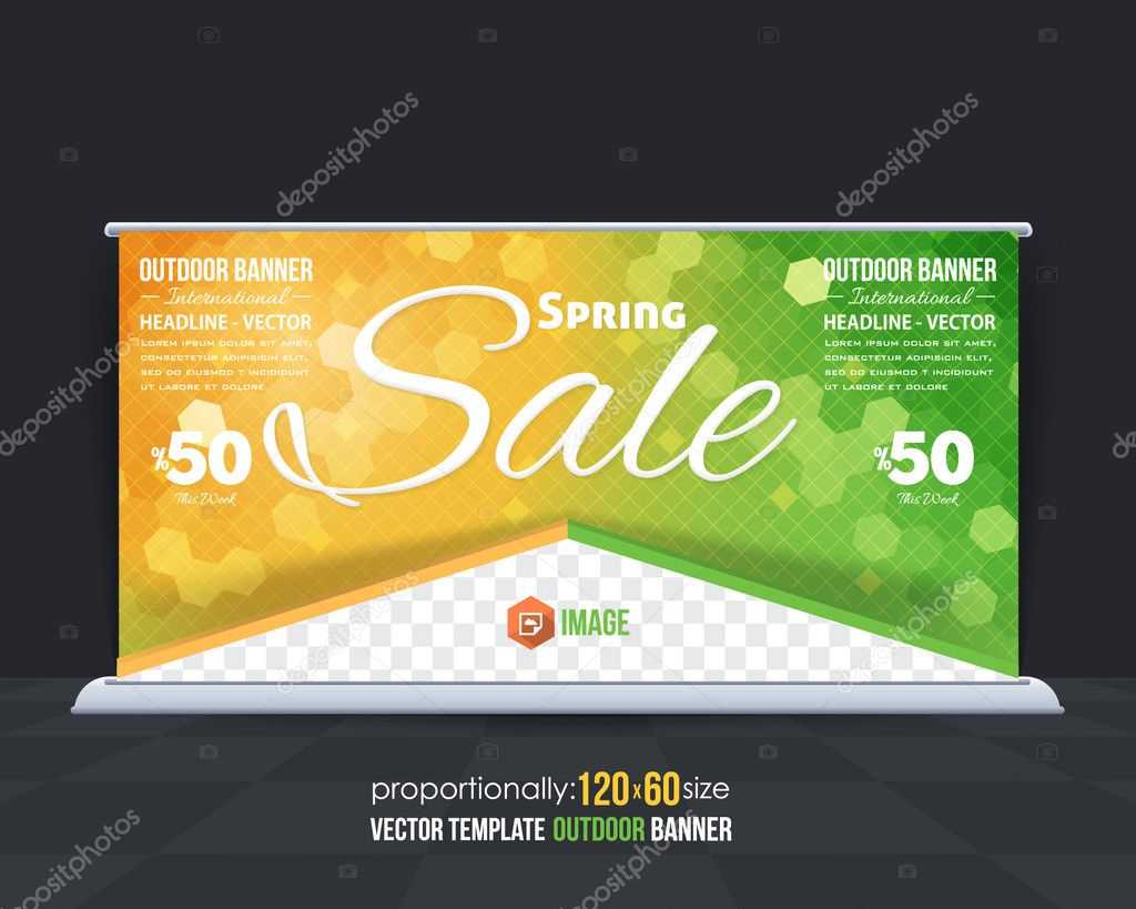 Spring Sale Outdoor Banner Design, Advertising Template Pertaining To Outdoor Banner Design Templates