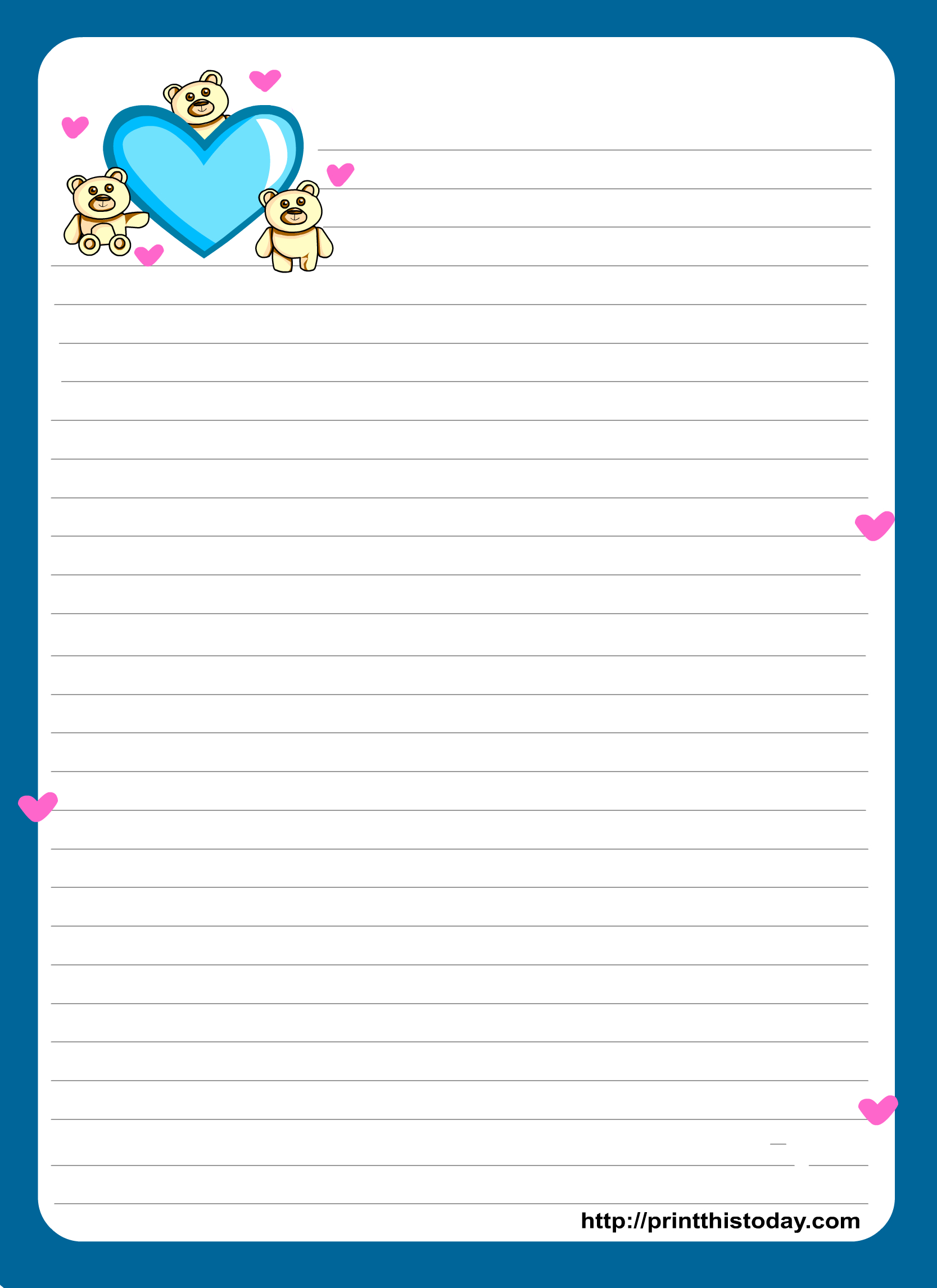 Stationery Letter Template – Dalep.midnightpig.co Inside Blank Letter Writing Template For Kids