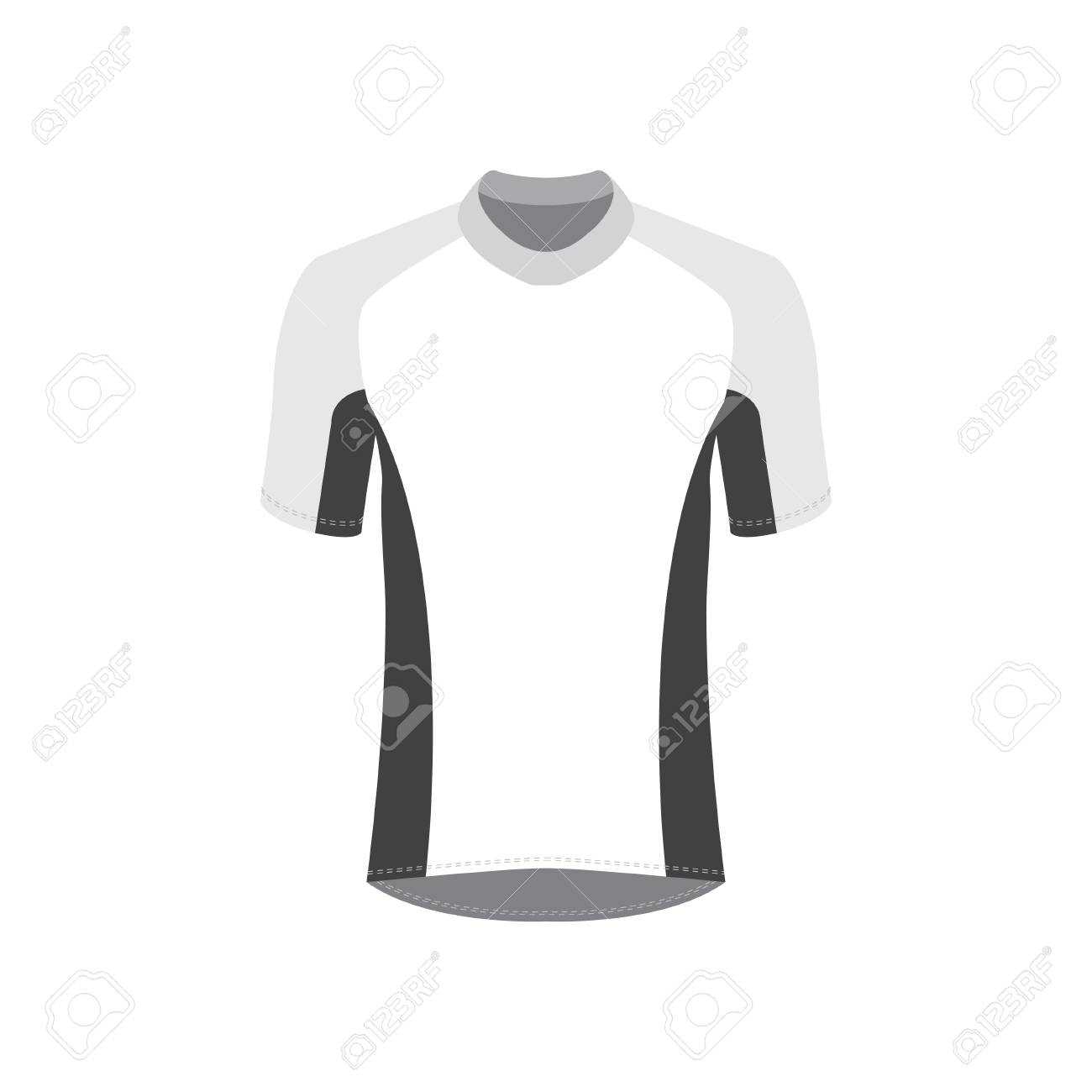 Stock Illustration Throughout Blank Cycling Jersey Template