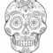 Sugar Skull Drawing Template At Paintingvalley | Explore with Blank Sugar Skull Template