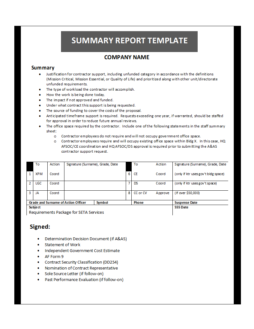 Summary Report Template In College Book Report Template