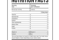 Supplement Facts Label Template - Dalep.midnightpig.co regarding Food Label Template Word