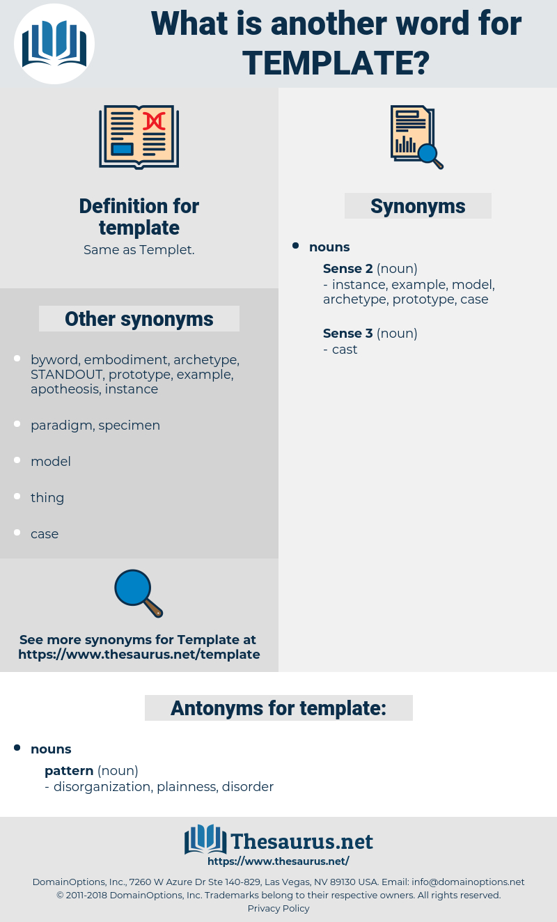 Synonyms For Template, Antonyms For Template - Thesaurus In Another Word For Template