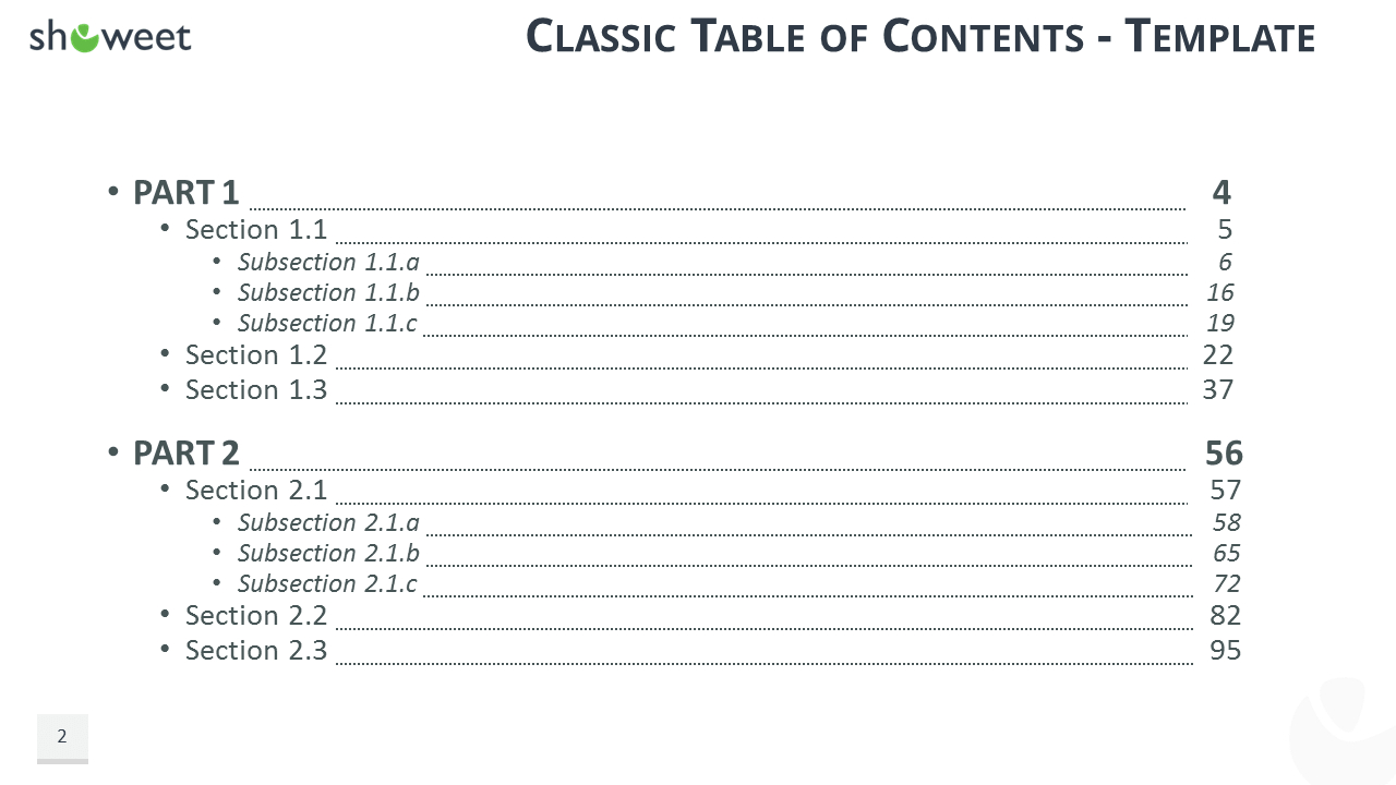 Table Of Content Templates For Powerpoint And Keynote Pertaining To Microsoft Word Table Of Contents Template