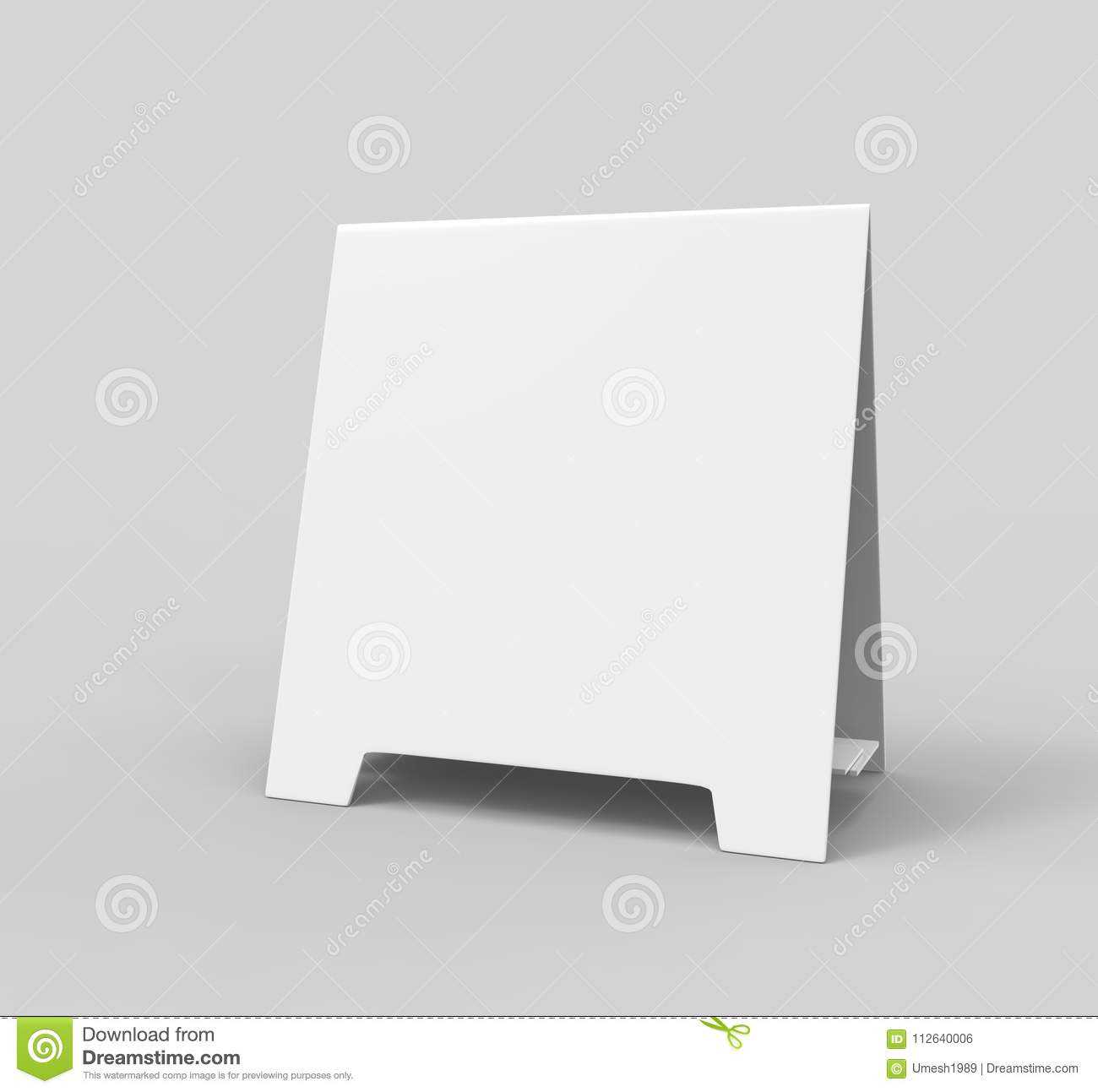 Tablet Tent Card Talkers Promotional Menu Card White Blank With Regard To Blank Tent Card Template