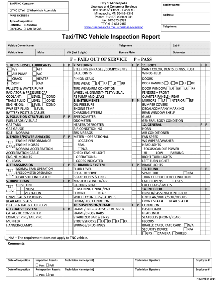 Vehicle Inspection Report Template – Pdf.fromgrandma.best