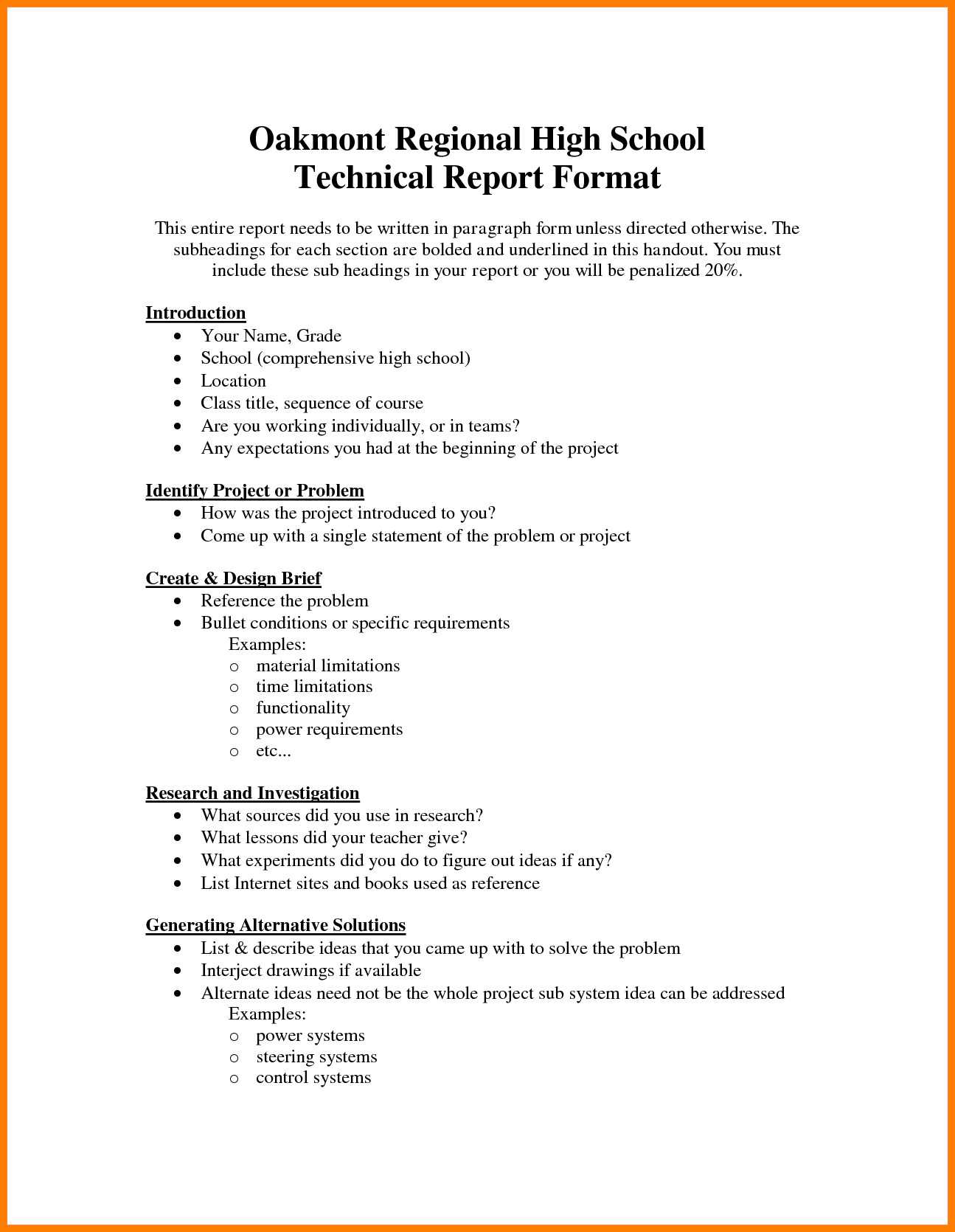 Technical Reports Format - Calep.midnightpig.co Pertaining To Template For Technical Report