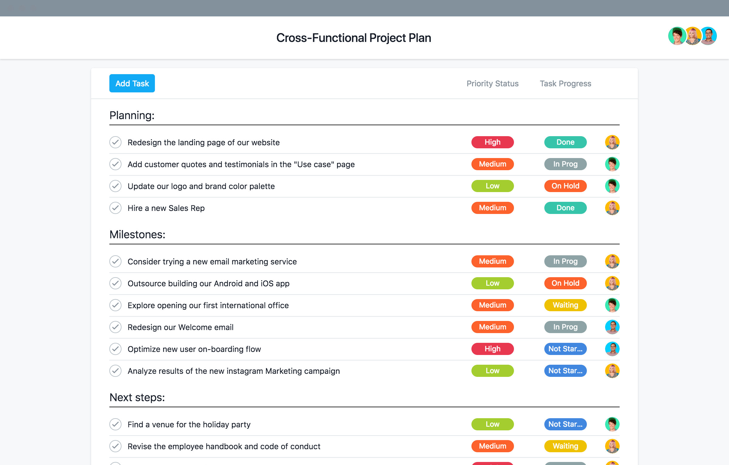 Template For Creating A Project Plan · Asana With Regard To Project Status Report Email Template
