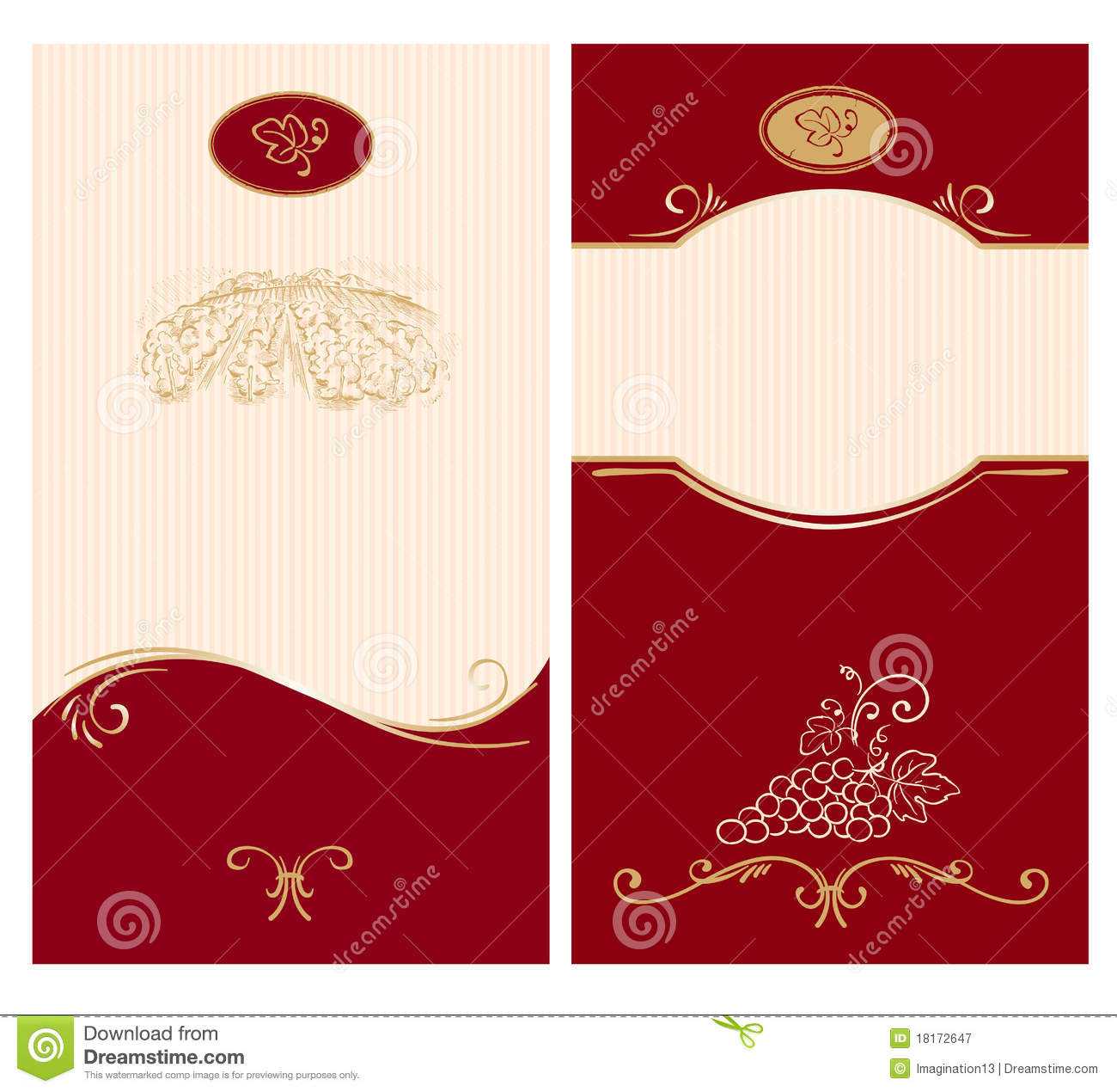 Template For Wine Labels Stock Vector. Illustration Of Within Blank Wine Label Template