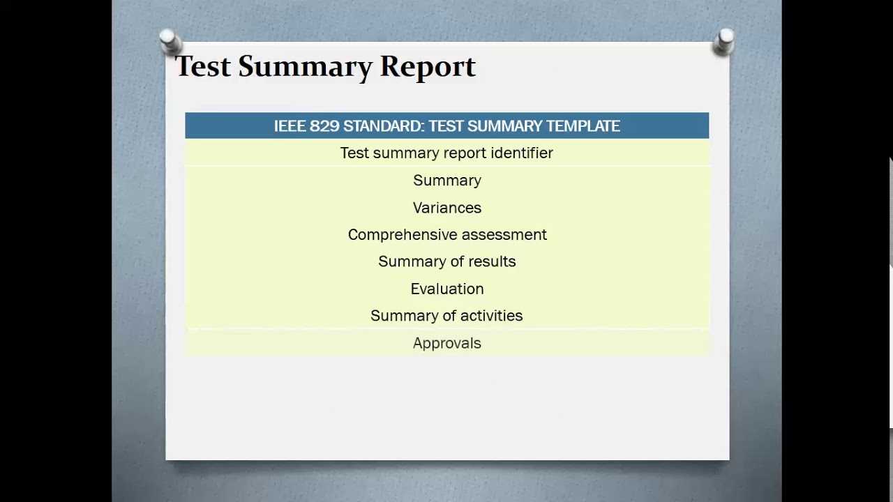 Test Result Report Template