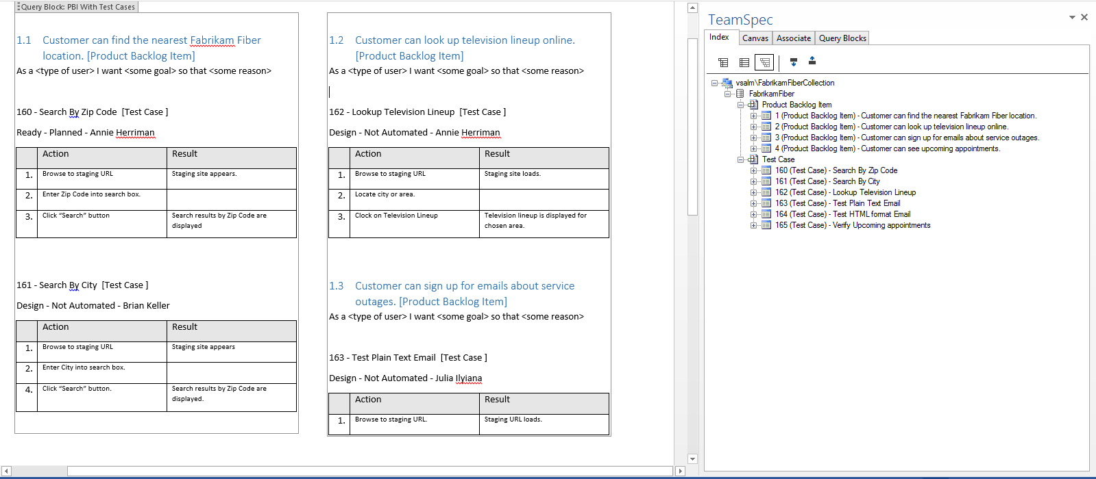 Tfs Test Management In Word | Teamsolutions With User Story Template Word
