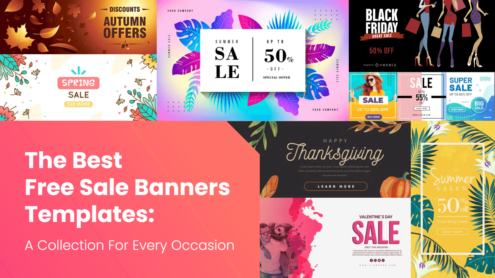 The Best Free Sale Banners Templates: A Collection For Every With Website Banner Templates Free Download
