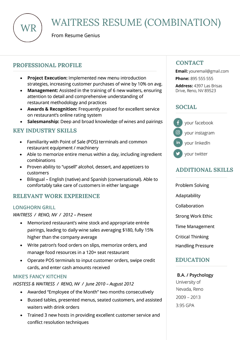 The Combination Resume: Examples, Templates, & Writing Guide Within Combination Resume Template Word