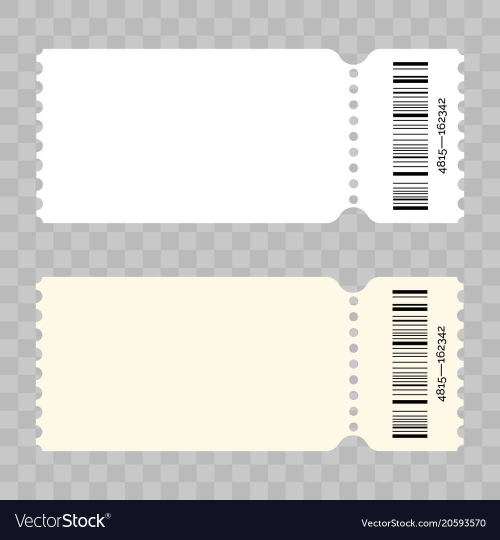 Ticket Blank Modern White Template Pertaining To Blank Admission Ticket Template