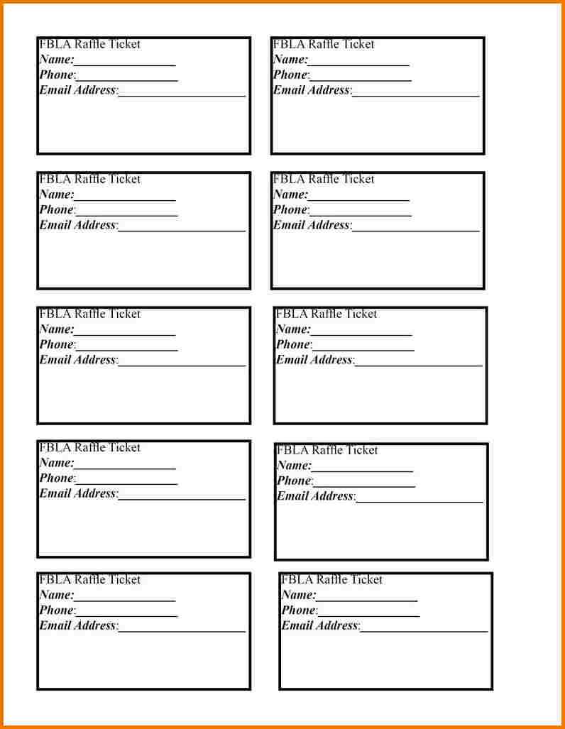 Ticket Raffle Template - Calep.midnightpig.co In Free Raffle Ticket Template For Word