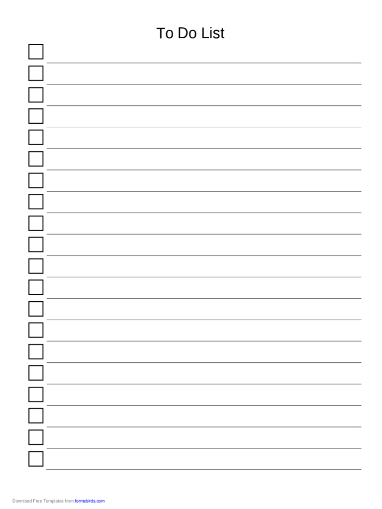 To Do List Template – 11 Free Templates In Pdf, Word, Excel With Regard To Blank To Do List Template