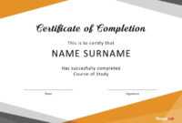 Training Certificate Template Free Download - Dalep throughout Training Certificate Template Word Format