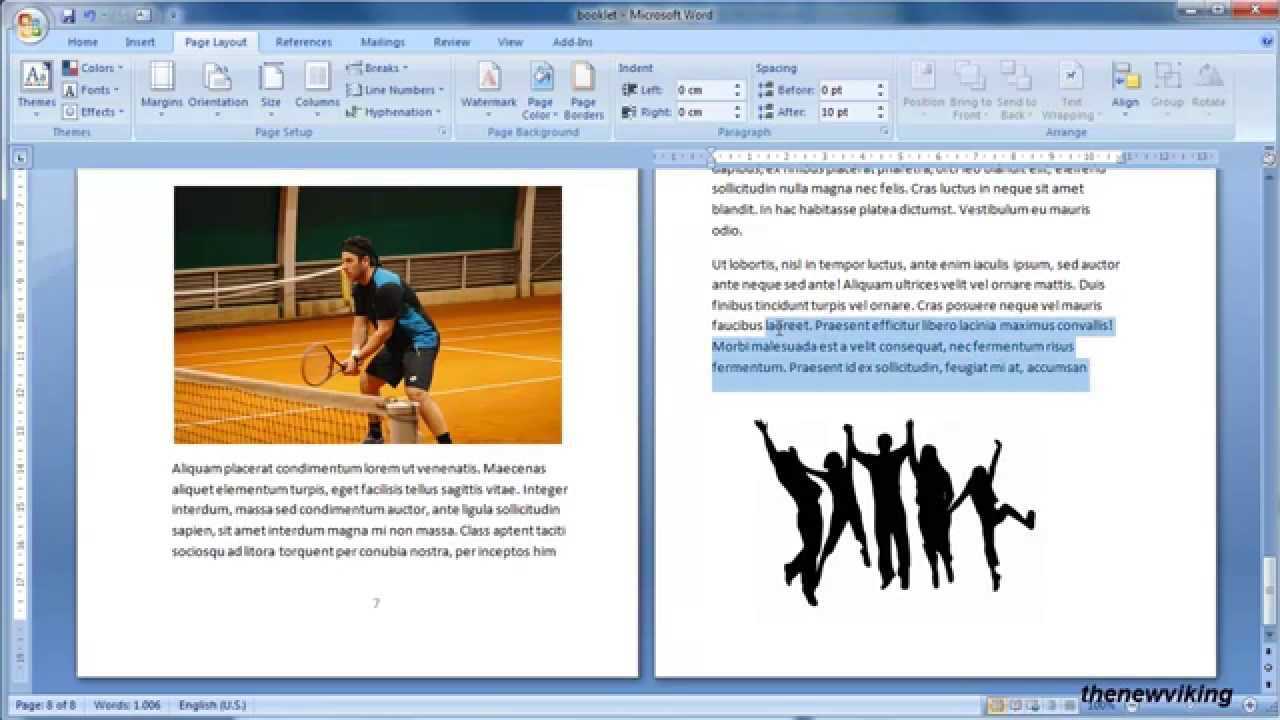 Transform Your Document Into A Booklet In Word 2007 With Regard To Booklet Template Microsoft Word 2007