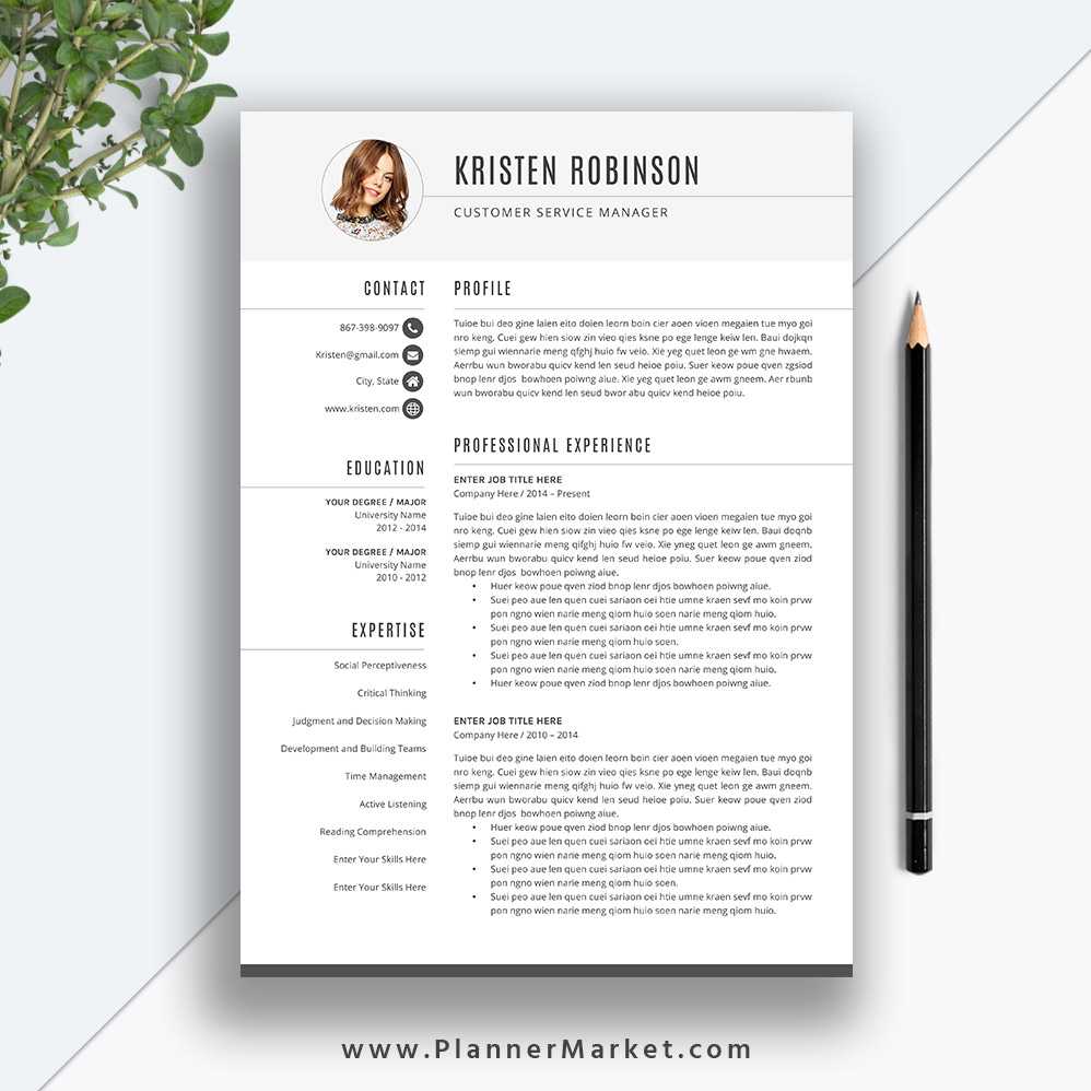 Unique Resume Template, Cv Template 2020, Simple Resume Design, Cover  Letter, Word, Instant Download, The Kristen Resume In Simple Resume Template Microsoft Word