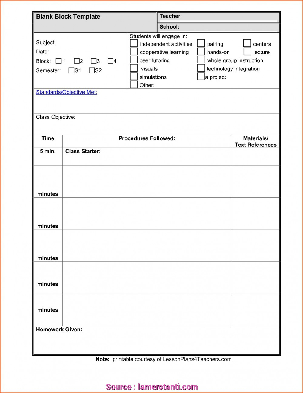 Unit Calendar Template - Calep.midnightpig.co Within Blank Unit Lesson Plan Template