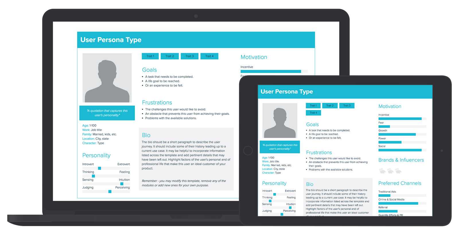 User Persona Template And Examples | Xtensio Within Free Bio Template Fill In Blank