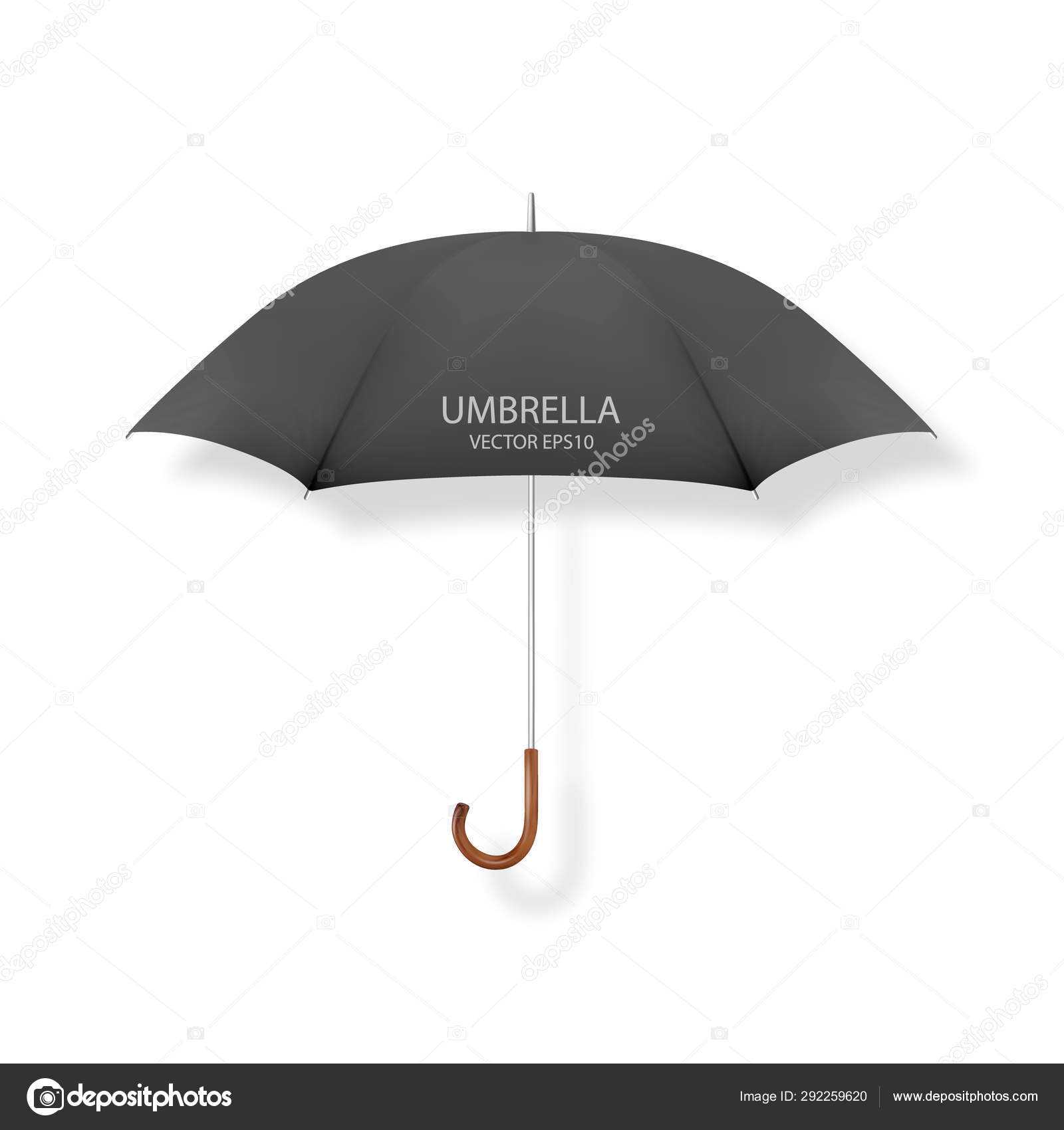 Vector 3D Realistic Render Black Blank Umbrella Icon Closeup Pertaining To Blank Umbrella Template