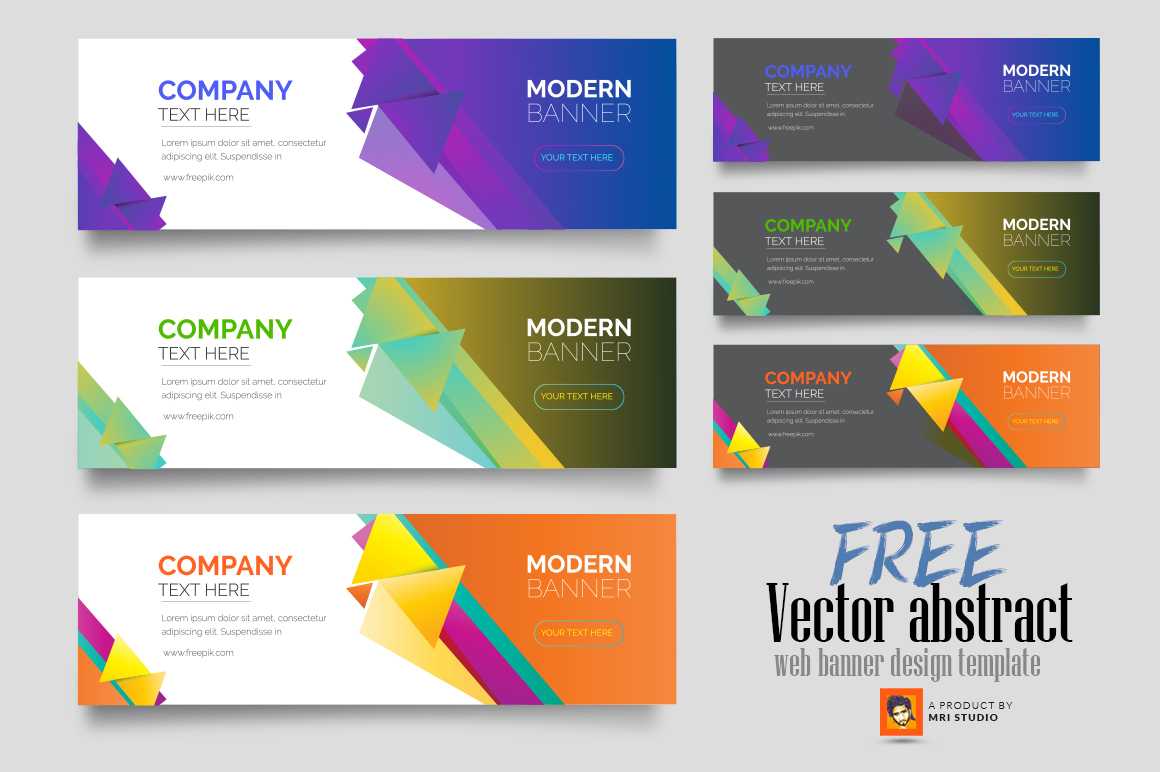 Vector Abstract Web Banner Design Template – Photoshop Action With Regard To Banner Template For Photoshop
