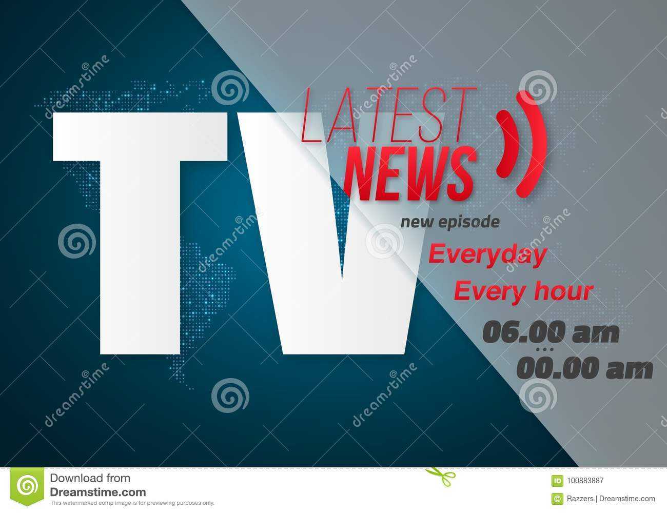 Vector Breaking News Banner. Broadcast News Design. News For News Report Template