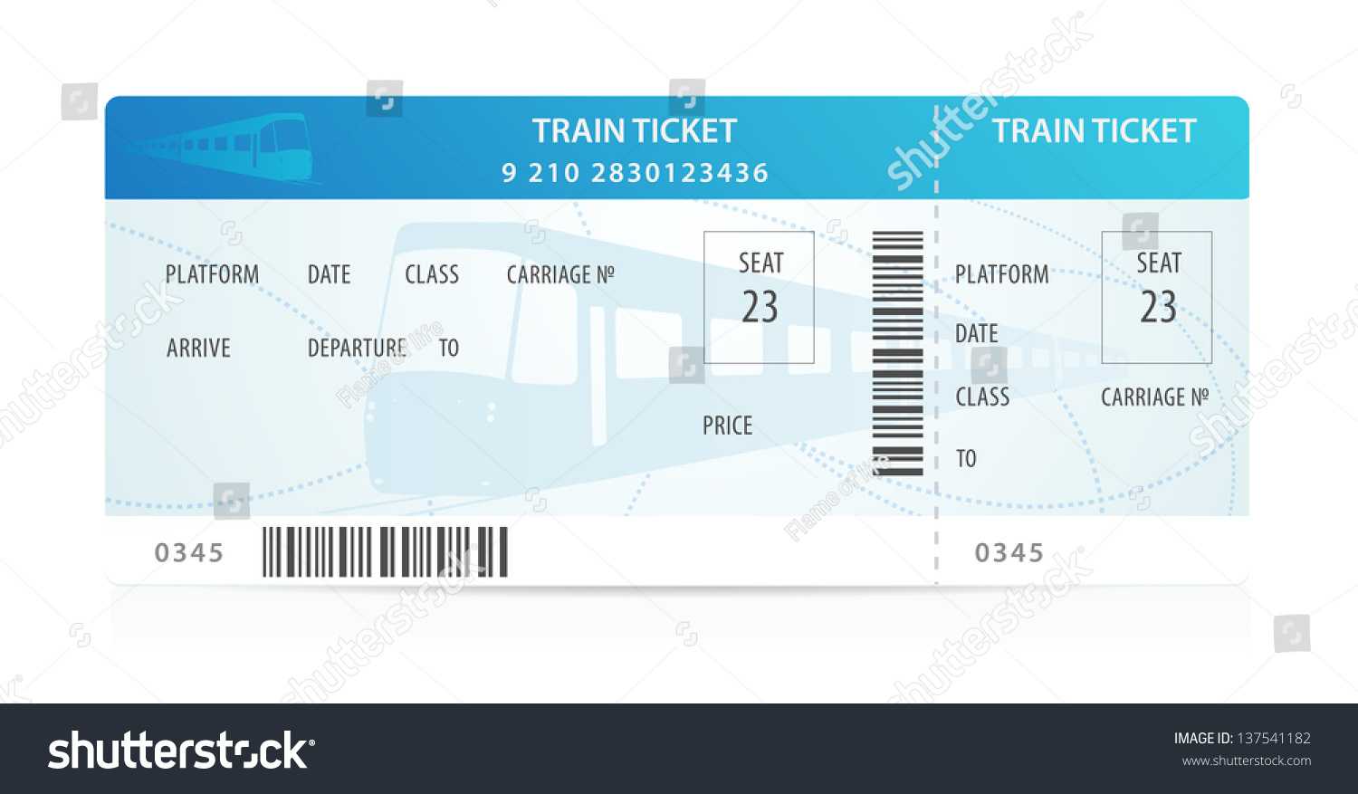 Vector Train Ticket Traveler Check Template Stock Vector Pertaining To Blank Train Ticket Template