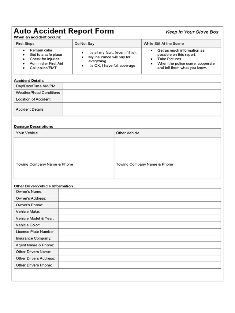 Vehicle Accident Report Template Word – Calep.midnightpig.co Pertaining To Vehicle Accident Report Template