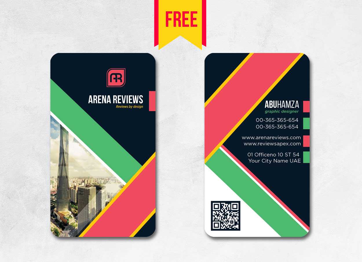 Vertical Business Card Design Psd – Free Download | Arenareviews For Blank Business Card Template Psd