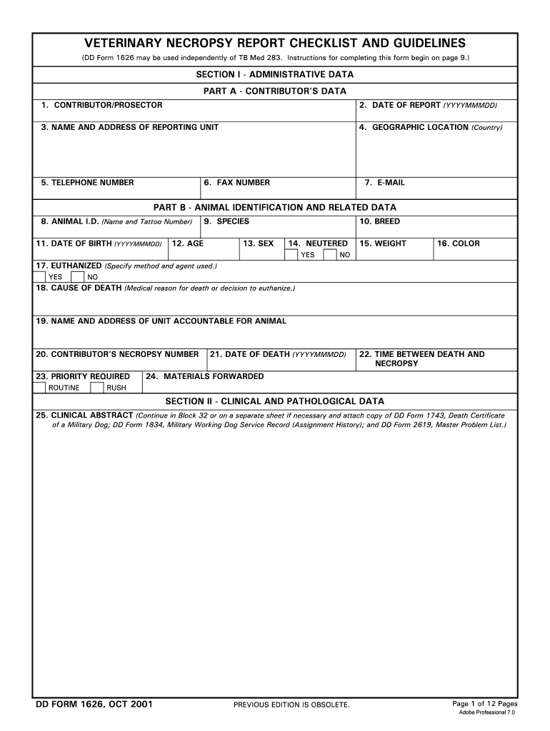 Veterinary Necropsy Report – Fill Online, Printable Pertaining To Autopsy Report Template