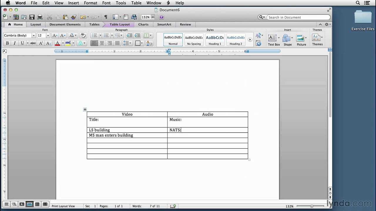Video Script Writing Tutorial: Setting Up A Two Column Script In Word |  Lynda In Microsoft Word Screenplay Template