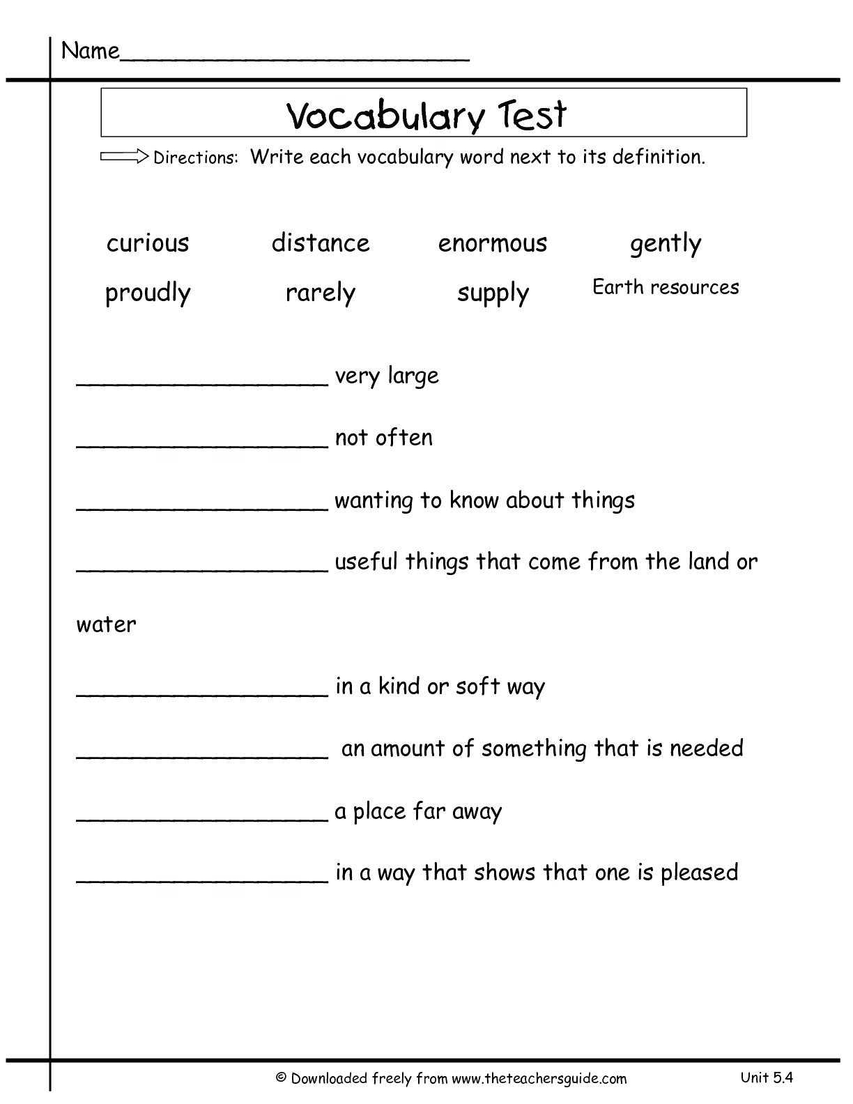 Vocabulary Words For 2Nd Grade – Calep.midnightpig.co With Regard To Vocabulary Words Worksheet Template