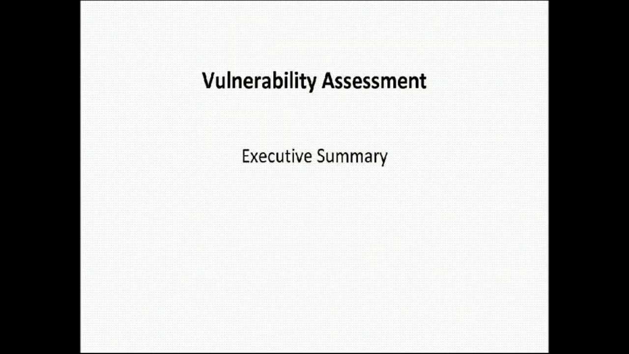 Vulnerability Assessment – Executive Summary Report Template Regarding Executive Summary Report Template